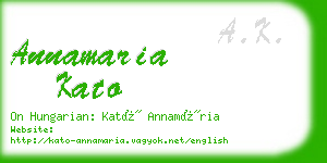 annamaria kato business card